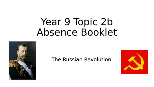 Russian Revolution Absence Workbook