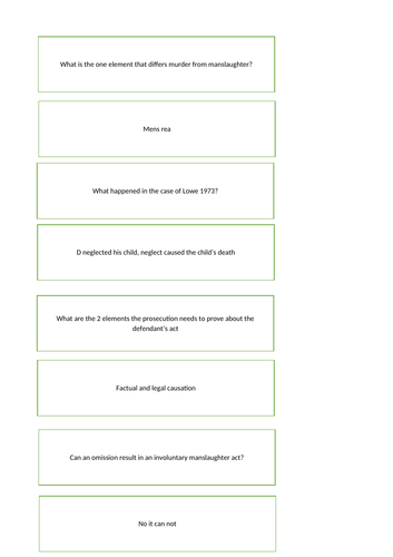 manslaughter card activity