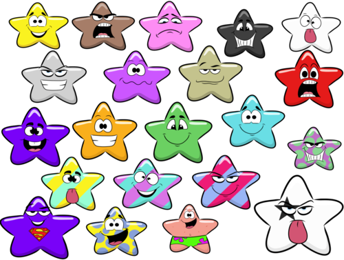 Star and expression- clipart- Creator Kit- for personal and commercial use