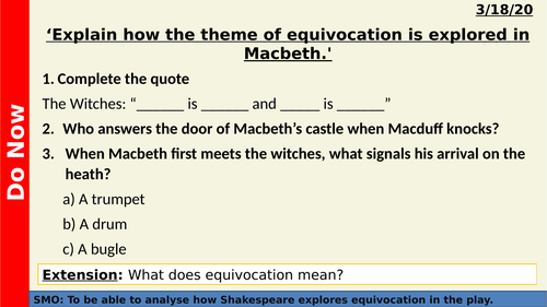 Equivocation in Macbeth