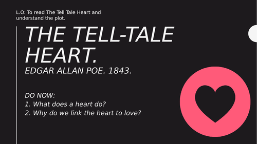 Tell Tale Heart intro and plot check