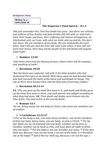 An Inspector Calls - Final Speech