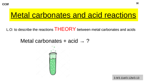 Edexcel metal carbonates reactions and practicals