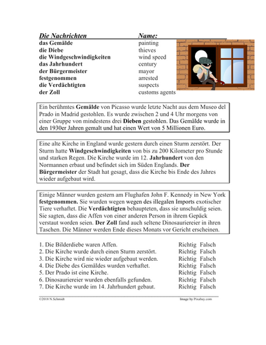 Die Nachrichten: German Reading in Passive Voice - Das Passiv Lesung