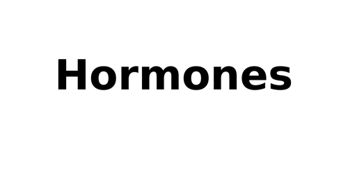 Human Hormones - Lesson & Worksheet