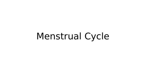 Menstrual Cycle & Periods: Lesson & Work