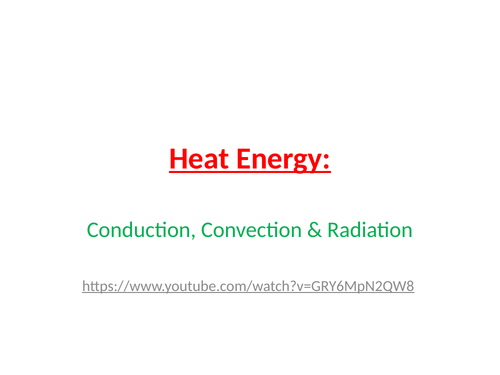 Heat Energy Conduction Convection Radiation