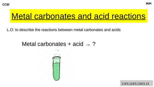 Edexcel acid and metal carbonate reactions Gd4-6