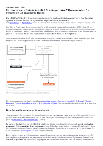 French news article coronavirus