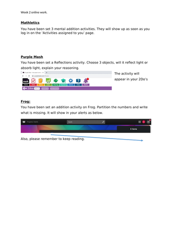 Year 1 - 3 weeks of home learning - Covid-19