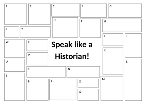 Speak like a Historian Worksheet