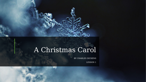 A Christmas Carol scheme + annotated text