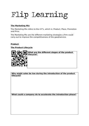 Product Lifecycle Flip Learning