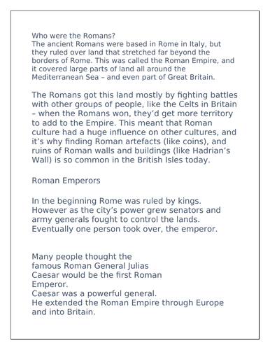 Roman Fact File