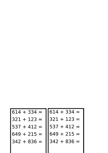 Year 3 Maths expanded addition number