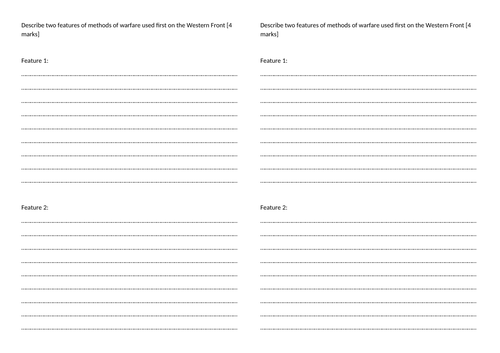 Western Front Edexcel 9-1 GCSE Unit