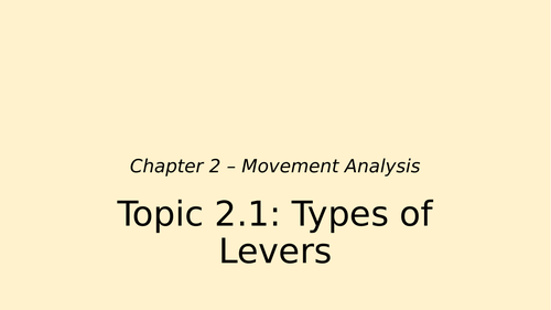Types of Levers