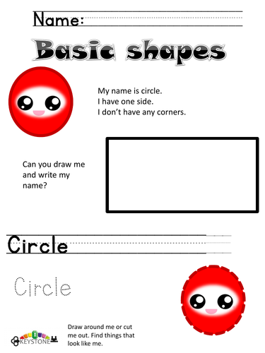 Basic shapes bundle early years maths