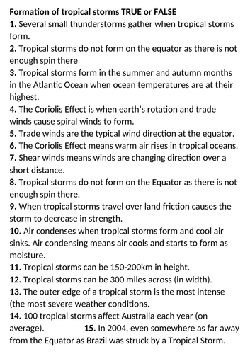 Geography true or false quizzes