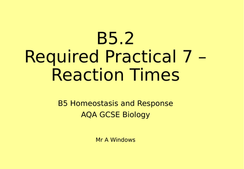 B5 Homeostasis and Response - AQA GCSE Combined Science (9-1)