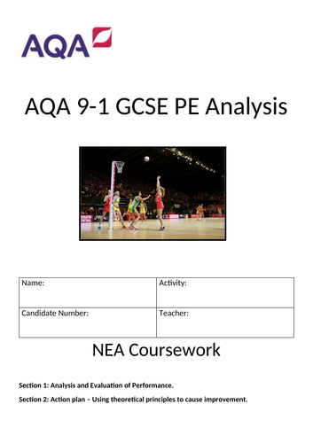 GCSE PE Coursework Guidance - Home Learning
