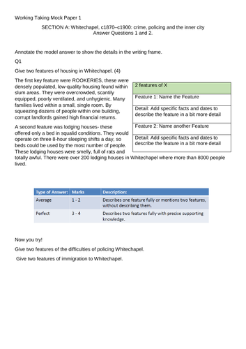 Walking Talking Mock Workbook Crime and Punishment Edexcel