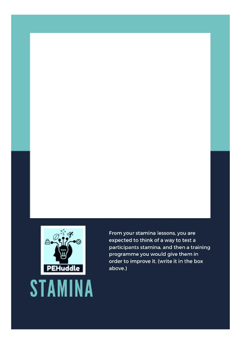 Stamina worksheet