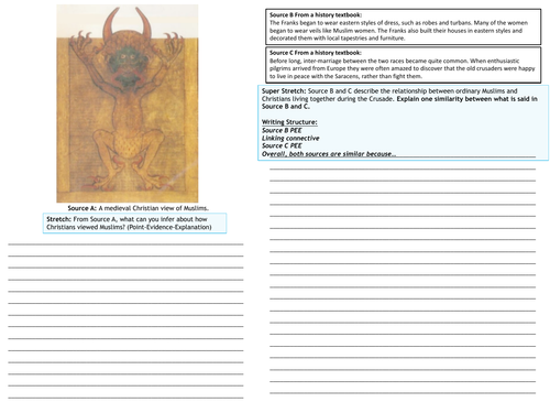 Revision Clock and Practice Question Crusades KS3