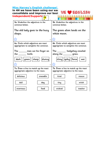 Early morning activities - Year 3