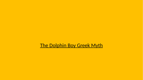 The Dolphin Boy Greek Myth