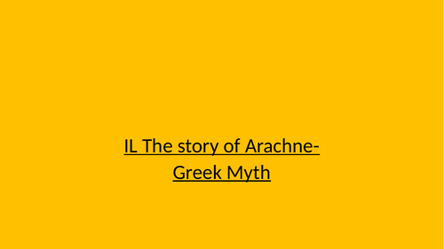 The story of Arachne- Greek Myth
