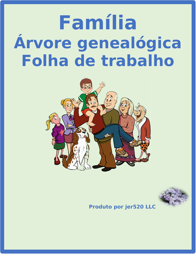 Família (Family in Portuguese) Family Tree Worksheet 1