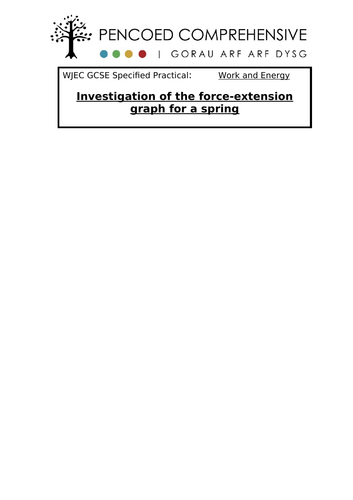 WJEC Specified Practicals - Hooke's law