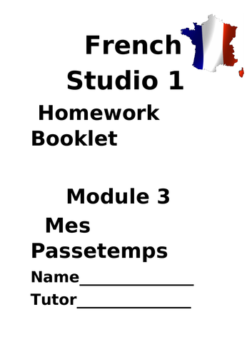 Studio 1 Vocabulary and Homework booklet Module 3