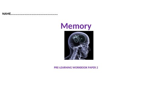 AQA Psychology Guided note taking book memory