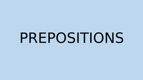 prepositions year 5