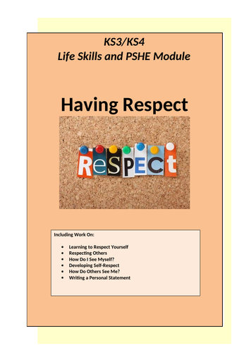 Respect - An extensive module of work for KS3 or KS4