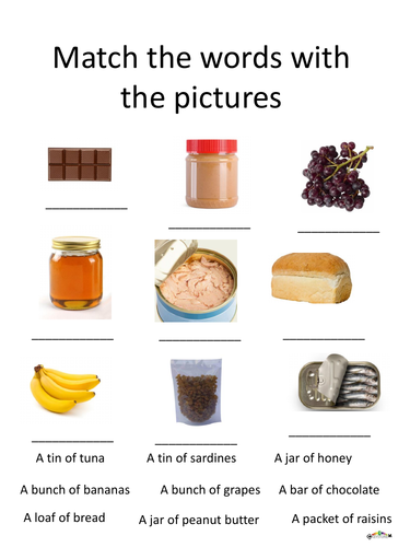 A loaf or a packet? A jar or a tin?