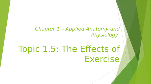 The Effects of Exercise | Teaching Resources