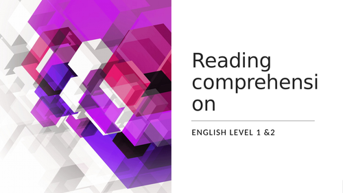 Reading for Functional Skills English – Level 1 & Level 2 Lesson (Comprehension + Real‑World Texts)