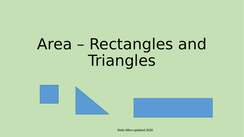 Shapes and area for functional skills maths