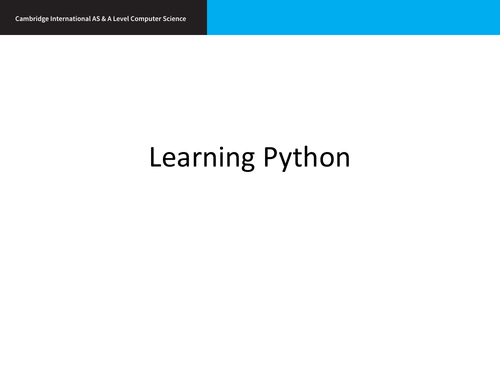 Computer Science Introduction to Python