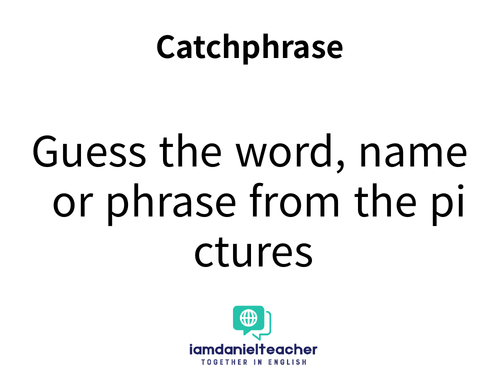 Catchphrase | Fun and Easy ESL Activity | Teaching Resources