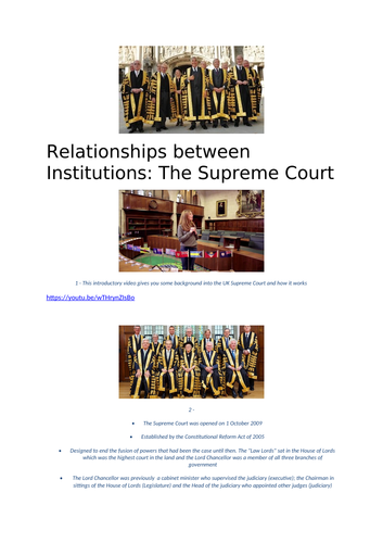 Sway on UK Supreme Court