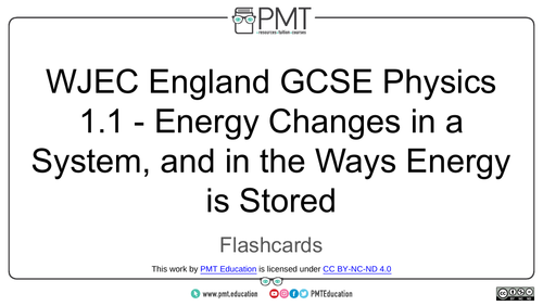 WJEC England/ Eduqas GCSE Physics Flashcards