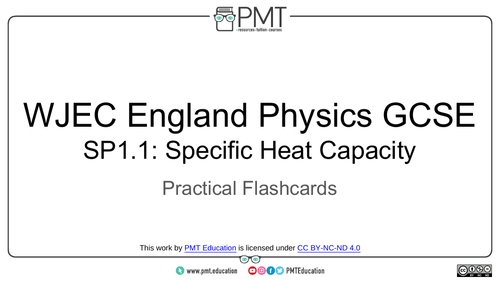 WJEC England/ Eduqas GCSE Physics Practical Flashcards