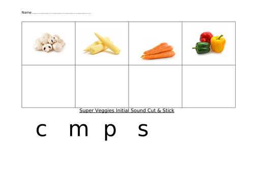 Initial Sound Activity (Vegetables)