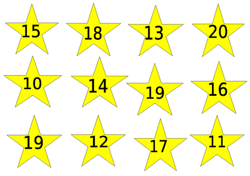 Star number ordering (10-20)