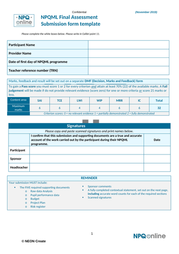 NPQML assignment- 2020