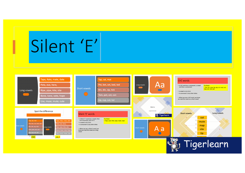 Silent E vs CVC PPT - long vs short vowel sounds